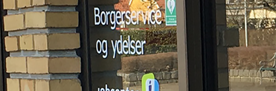 Indgang i Borgerservice i Rønne